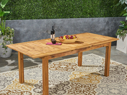 Outdoor Expandable Dining Table With Square Legs