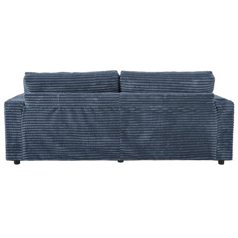 Oversized Loveseat Chaise With 2 USB Ports, 2 Cup Holders And 2 Throw Pillows
