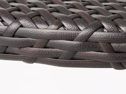 Outdoor Round Rattan Bar Table With Iron Frame - Multi Brown
