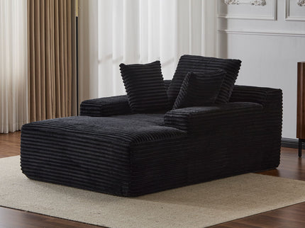Oversized Chaise Lounge Chair Cozy Cloud Couch With 3 Throw Pillows And Wide Armrest
