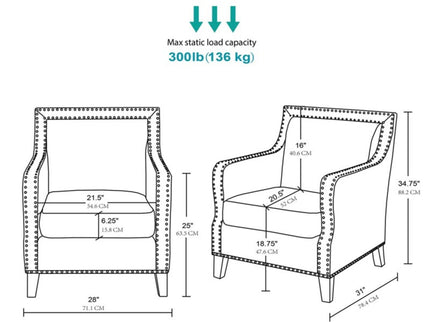 Shasta - Accent Chair With And Nail Buttons - Brown