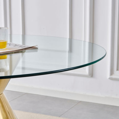 Round Dining Table - Gold