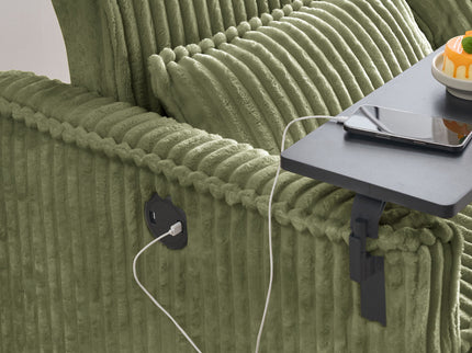 Pull Out Sofa With Movable Tabletop And USB Ports