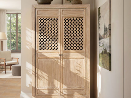 Arden - 2 Door Bookcase Storage Cabinet - Natural