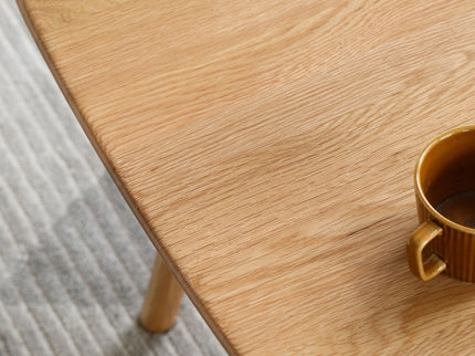 Low Table, Coffee Table With Storage Shelf - Natural