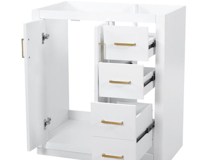 Retro Style Bathroom Vanity With 3 Drawers & Soft-Closing Doors