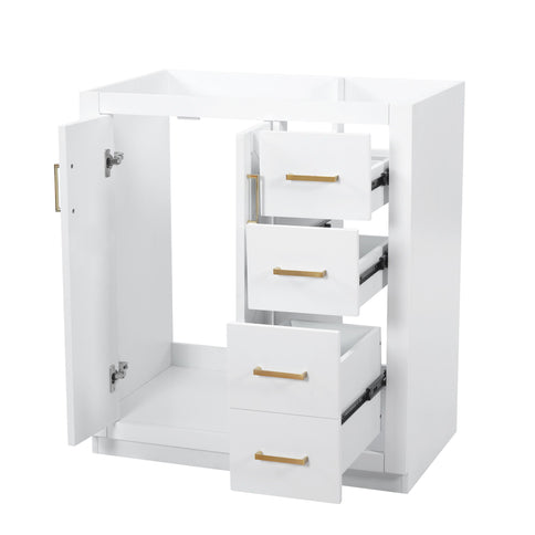 Retro Style Bathroom Vanity With 3 Drawers & Soft-Closing Doors