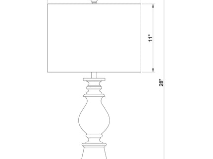 Wahlburg - Drum Shade Table Lamp - Oatmeal