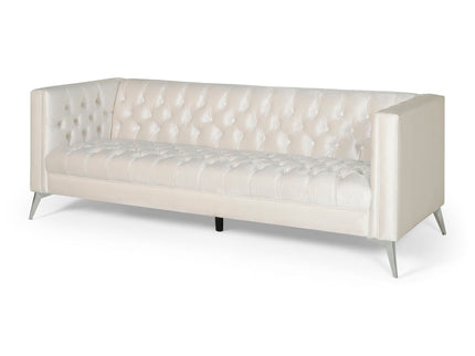 Contemporary 3 Seater Sofa With Button Tufting