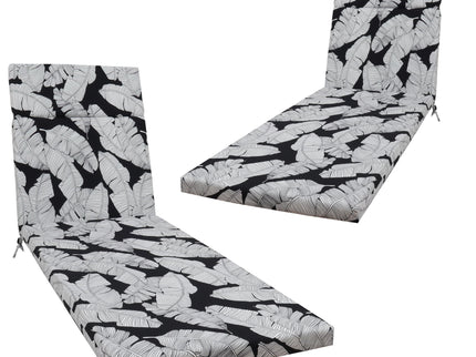 2 Piece Chaise Lounge Chair Cushion Set With Ties