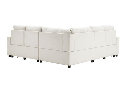 Power Recliner Sectional Sofa Home Theater Reclining Sofa With Two USB Ports, Two Storage Drawers For Living Room
