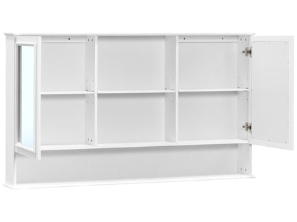 Wall Mounted Bathroom Medicine Cabinet With Double Mirrored Doors