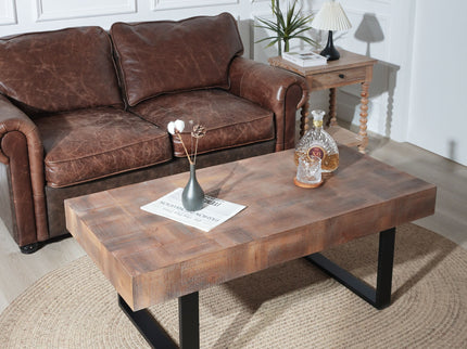 Rectangular Coffee Table With U-Shaped Legs Living Room - Multi