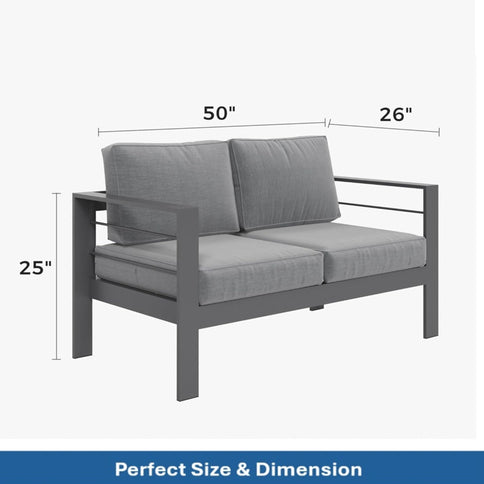 Outdoor Patio Set All-Weather With Thick Cushions