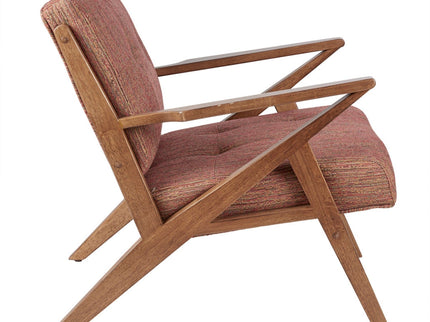 Lounge Chair With Tufted Upholstery And Solid Frame