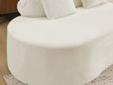 Modern Curved Sofa With Pillows