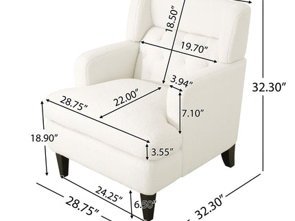Upholstered Accent Chair Tufted Armchair For Living Room And Bedroom