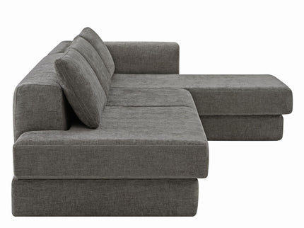 L-Shaped Modular Sofa With Double Layer Cushion