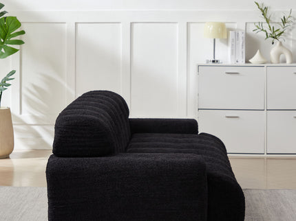 Cloud Series Minimalist Button Tufted Square Arm 3 Seater Sofa