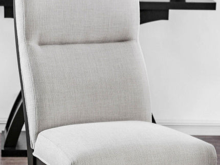 2 Tone Chairs With Tapered Legs (Set of 2) - Beige / Black / Black