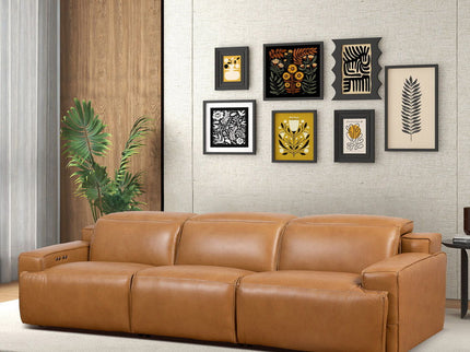 Urbana - Triple Power Recliner Sofa - Tan