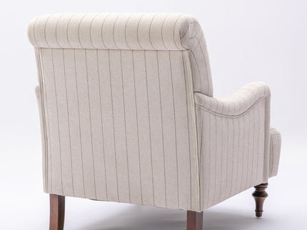 Sylvia - Striped Arm Chair - Natural