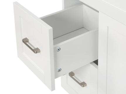 Bathroom Vanity With 2 Doors, 2 Drawers, Adjustable Shelf, Hidden Slides & Soft Close Hinges