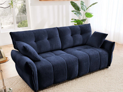 Modern Sofa & Pillows, Textured Cover, High Rebound Cushions