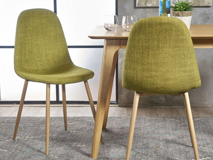 Modern Minimalist Fabric Dining Chair With Iron Legs