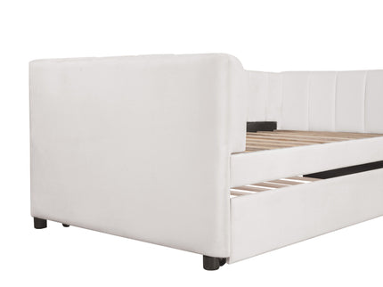 Upholstered Daybed With Ergonomic Design Backrest