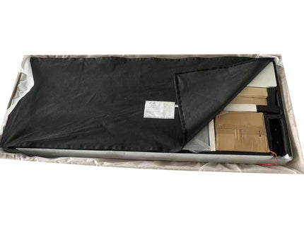King Size Upholstered Platform Bed Frame With Button Tufted Fabric Headboard, No Box Spring Needed, Wood Slat Support