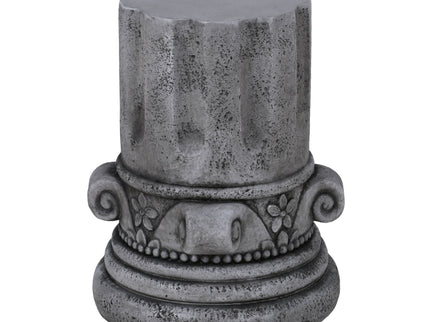 Outdoor End Table, Round Side Table For Patio And Garden - Antique Gray