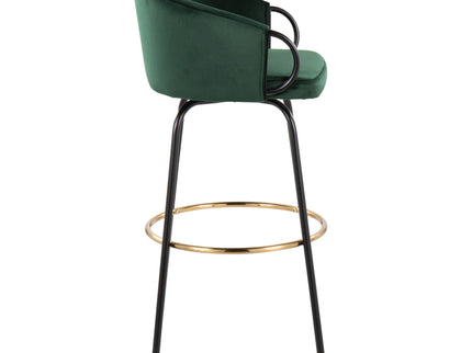Claire - Contemporary / Glam Barstool With Footrest (Set of 2)