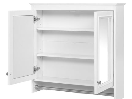 Modern Wall-Mounted Mirror Cabinet With Adjustable Shelves, Soft-Close Doors, High-Definition Mirror