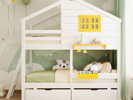 Bunk Bed With Playhouse Roof And Window