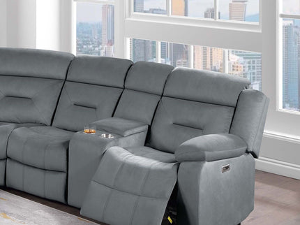 Power Reclining Sectional Set With Console Cup Holders