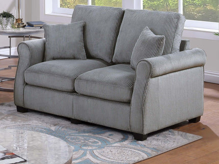 Contemporary 2 Piece Sofa Set With Matching Pillows