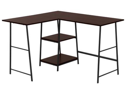 Computer Desk, Home Office, Corner, Storage Shelves, L Shape, Work, Laptop, Contemporary, Modern