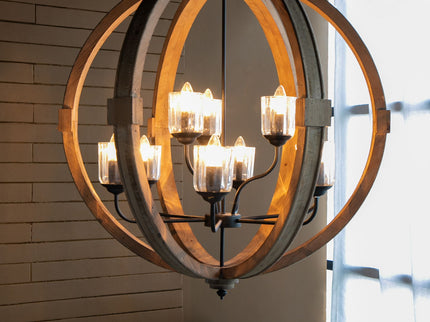Chandelier, Hanging Light Fixture With Adjustable Chain For Kitchen, Bulb Not Included