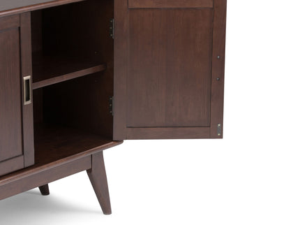 Draper - Low Storage Cabinet - Medium Auburn Brown