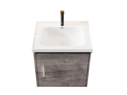 Floating Bathroom Vanity Combo, Wall Mounted Cabinet With Sink & Soft Close Doors For Small Bathrooms