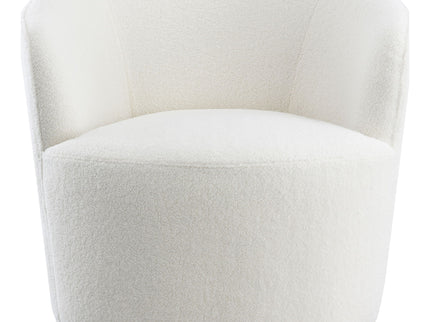 Tempest - Upholstered Barrel Back Swivel Chair - White