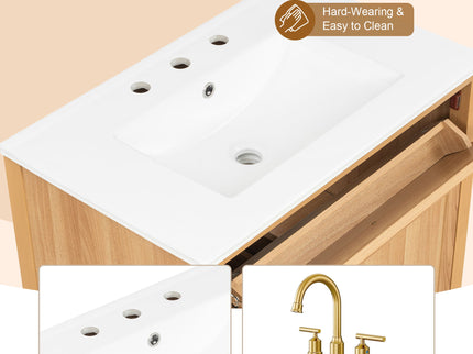Bathroom Vanity With Sink, Soft Closing Cabinet