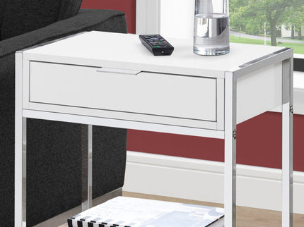 Accent Side Table, Storage Drawer, Spacious Tabletop