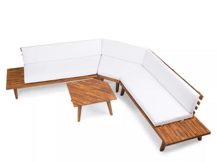 Hillcrest - V Shaped 4 Piece Sofa Set, Water Resistant