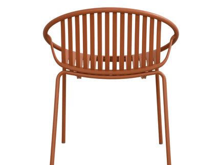 Stackable Outdoor Chairs With Breathable Plastic Backrest (Set of 2)