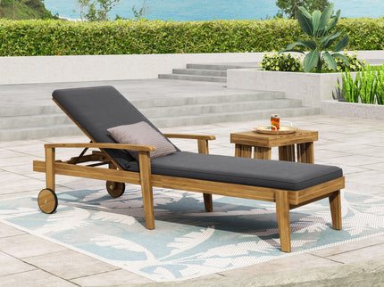 Jason - Chaise Lounge Adjustable Acacia Wood Outdoor Furniture