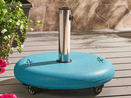 Wheelie - Round Umbrella Base With Stainless Steel Holder
