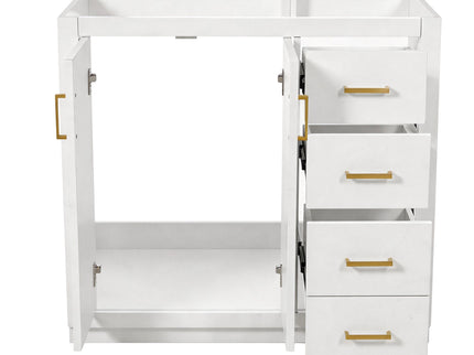 Retro Style Bathroom Vanity, 3 Drawers & Soft Closing Doors