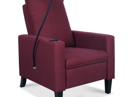 Recliner Chairs For Adults, Adjustable Recliner Sofa With Mobile Phone Holder & Cup Holder, Modern Reclining Chairs Fabric Push Back Recliner Chairs For Living Room, Bedroom